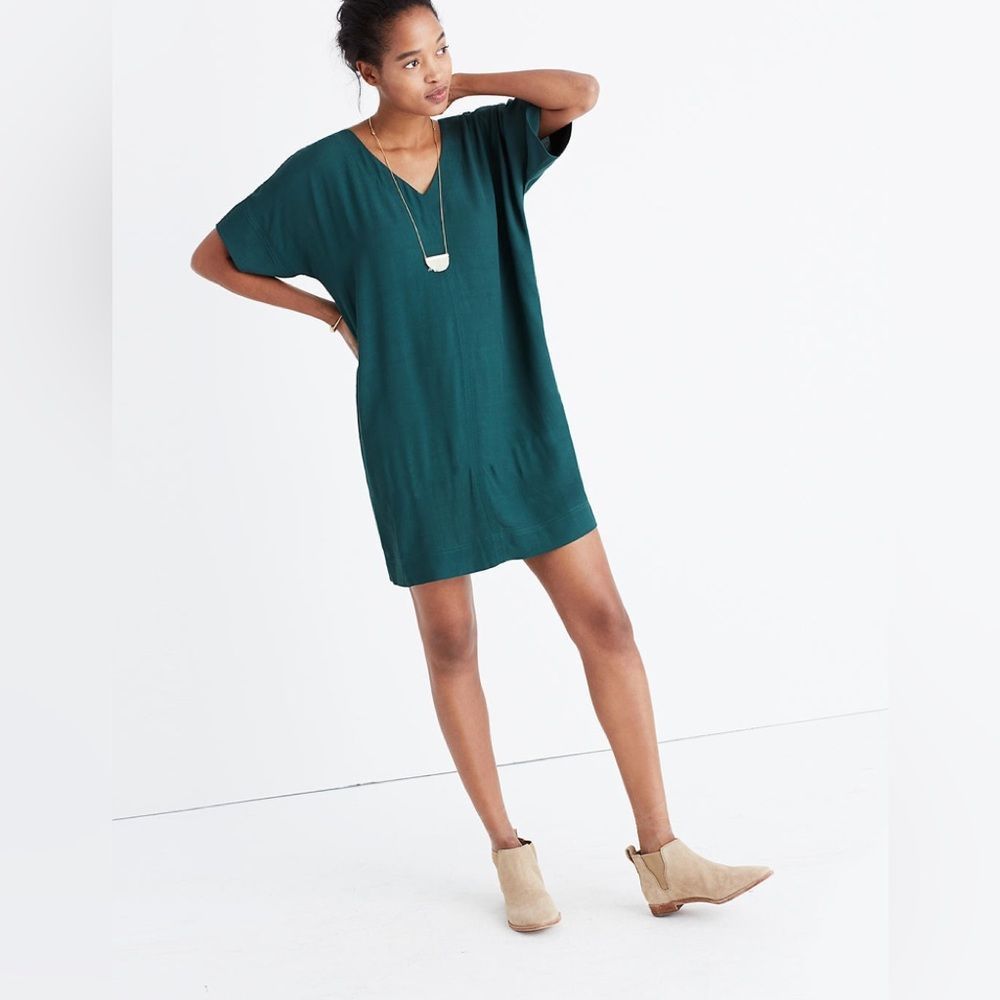 Madewell Teal Shift Dress - Picture 3 of 6